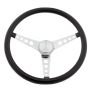 GRANT GRT277 Classic 15in Black Vinyl Wheel - Chrome 3-Spoke