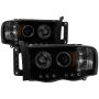 SPYDER 5078797 Projector Headlights - CCFL Halo - Black Smoke