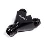 FRAGOLA FRG900611-BL Y-Fitting #10Male Inlet x #8 Male Outlets Black
