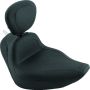 Mustang Motorcycle 79534 Mustang 06-17 Harley Softail Wide Tire (200mm) Sport Touring Solo Seat w/Driver Backrest - Black