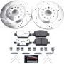 PowerStop K7411-26 Z26 Street Performance Ceramic Brake Pad and Drilled & Slotted Rotor Kit