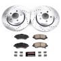 PowerStop K1631 Z23 Daily Driver Carbon-Fiber Ceramic Brake Pad and Drilled & Slotted Rotor Kit