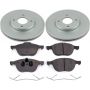 PowerStop CRK1377 Genuine Geomet Coated Rotor and Low-Dust Ceramic Brake Pad Kit