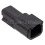 NAMZ MDR-2B Deutsch DTM 2-Position Receptacle w/2 Stamped Terminals & Wedgelock - Black (HD 74102-98BK)