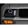 Raxiom 101683 05-09 Ford Mustang Excluding GT500 LED Halo Projector Headlights- Blk Housing (Clear Lens)
