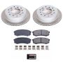 PowerStop SC2405 Semi-Coated Rotor and Low-Dust Ceramic Brake Pad Kit