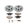 PowerStop KOE6715 OE Stock Replacement Low-Dust Ceramic Brake Pad and Rotor Kit