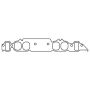 Cometic Gasket C15693-060 Cometic Chevy Mark-IV Big Block V8 .060in Fiber Intake Mani Gskt Set-1.811in x 2.052in Rec. Port