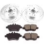 PowerStop K6895 Z23 Daily Driver Carbon-Fiber Ceramic Brake Pad and Drilled & Slotted Rotor Kit