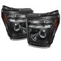 SPYDER 5071729 Projector Headlights - CCFL Halo - DRL - Black