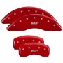 MGP 4 Caliper Covers Engraved Front & Rear MGP Red Finish Silver Characters 2017 Kia Sportage