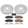 PowerStop CRK142 Genuine Geomet Coated Rotor and Low-Dust Ceramic Brake Pad Kit