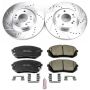 PowerStop K6982 Z23 Daily Driver Carbon-Fiber Ceramic Brake Pad and Drilled & Slotted Rotor Kit