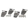 Kentrol 30441 87-95 Jeep Wrangler YJ Door Hinge Set 4 Pieces - Polished Silver