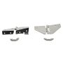 Kentrol 76-95 Jeep CJ/Wrangler YJ Windshield Hinge No Mirror Holes Pair - Polished Silver