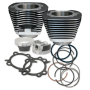 S&S Cycle 910-0206 07-17 BT 106in Big Bore Cylinder Kit - Wrinkle Black