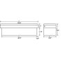 Tradesman 86451 Steel Cross Bed Truck Tool Box (70in./Side Opening) - Black