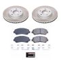 PowerStop SC4724 Semi-Coated Rotor and Low-Dust Ceramic Brake Pad Kit