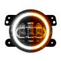 XKGLOW XK042006 XK Glow 4in Fog Light JEEP 2pc Kit w/ Switchback Halo White DRL + Amber Turn Signal