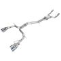 AWE Tuning 3020-42101 19-23 Audi C8 S6/S7 2.9T V6 AWD Track Edition Exhaust - Chrome Silver Tips