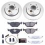 PowerStop CRK615 Genuine Geomet Coated Rotor and Carbon-Fiber Ceramic Brake Pad Kit