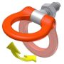 Cusco 386 017 R Tow Hook Swivel Joint Rear Honda Fit