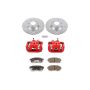 PowerStop KC3146-26 Z26 Street Performance Ceramic Brake Pad, Drilled Slotted Rotor, and Caliper Kit