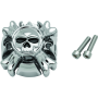 Kuryakyn 6281 Replacement Zombie Grip Emblems Without Throttle Boss Chrome