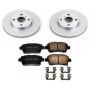 PowerStop CRK109 Genuine Geomet Coated Rotor and Low-Dust Ceramic Brake Pad Kit