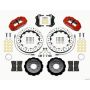 Wilwood 140-13018-DR Narrow Superlite 6R Front Hat Kit 12.88in Drill Red 2013-Up Ford Focus ST w/ Lines