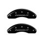 MGP Front set 2 Caliper Covers Engraved Front Insight Black finish silver ch