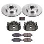 PowerStop KCOE7032A OE Stock Replacement Low-Dust Ceramic Brake Pad, Rotor and Caliper Kit