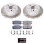 PowerStop SC5558 Semi-Coated Rotor and Low-Dust Ceramic Brake Pad Kit