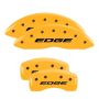 MGP 4 Caliper Covers Engraved Front & Rear EDGE/2015 Yellow finish black ch