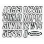 Hardline SIBLK800 Boat Lettering Registration Kit 3 in. - 800 Silver/Black