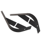 Kentrol 55-86 Jeep CJ Rear Body Guard Jeep Black Powder Coated Stainless