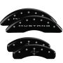 MGP 10204SMB2BK 4 Caliper Covers Engraved Front 2015/Mustang Engraved Rear 2015/Bar & Pony Black fnsh silver ch
