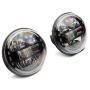 Raxiom 97-18 Jeep Wrangler TJ/JK Axial 7-Inch LED Headlights w/ DRL- Black Housing (Clear Lens)