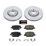 PowerStop K7299 Z23 Daily Driver Carbon-Fiber Ceramic Brake Pad and Drilled & Slotted Rotor Kit