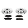 PowerStop K3051 Z23 Daily Driver Carbon-Fiber Ceramic Brake Pad and Drilled & Slotted Rotor Kit