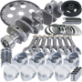 Eagle B13005L03068 Chevrolet 350 Balanced 1Pc Rear Seal Rotating Assembly Kit .030 Bore Dome 168 Tooth Flex Plate