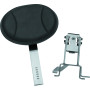 Kuryakyn 1628 Plug-N-Go Driver Backrest 14-Up Indian Black Pad, Chrome