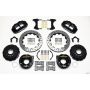 Wilwood 140-9222-D Narrow Superlite 4R Rear P-Brk Kit 12.88in Drilled Mopar/Dana 2.36in Off w/Snap Ring Brng