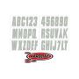 Hardline SIL350EC Boat Lettering Registration Kit 3 in. - 350 Silver Solid