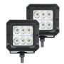 Go Rhino 751803023SCS Xplor Bright Series Cube LED Spot Light Kit (Surface/Threaded Stud Mount) 3x3 - Blk (Pair)