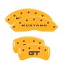 MGP 4 Caliper Covers Engraved Front Mustang - Engraved Rear S197/GT - Yel Finish Blk Characters