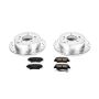PowerStop K5395 Z23 Daily Driver Carbon-Fiber Ceramic Brake Pad and Drilled & Slotted Rotor Kit
