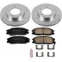 PowerStop K5908 Z23 Daily Driver Carbon-Fiber Ceramic Brake Pad and Drilled & Slotted Rotor Kit