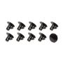 TRIPLE X RACE COMPONENTS TXRCH-4405BLK-10 Large Head Button .500 Long Black Alum 10 Pack