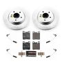 PowerStop ESK6472 Genuine Geomet Coated Rotors, ECE-R90 Brake Pads + Hardware Kit